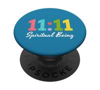 Once 11 Angel Time 1111 Sincronicidad del Ser Espiritual PopSockets PopGrip Adhesivo