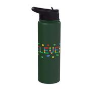 Once - Edad 11 años ladrillos de construcción niño 11 cumpleaños Stainless Steel Insulated Water Bottle