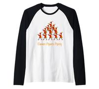 Once Pipers Piping Doce Días De Navidad Camiseta Manga Raglan