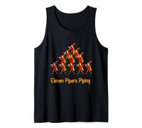 Once Pipers Piping Doce Días De Navidad Camiseta sin Mangas