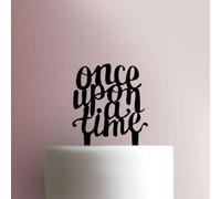 Once Upon A Time - Decoración acrílica para tartas de 8 pulgadas de ancho/blanco