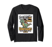 Once Upon A Time Dinosaurio - Girl Loved Dinosaurs Manga Larga