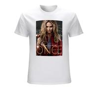 Once Upon A Time Emma Swan Unisex T-Shirt Printed tee Graphic Top Men White Shirt L