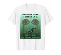 Once Upon a Time i Picked up a Black Cat The Resto is History Camiseta gráfica económica, Hombre, Blanco, S