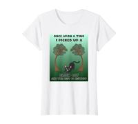 Once Upon a Time i Picked up a Black Cat The Resto is History Camiseta gráfica económica, Mujer, Blanco, L