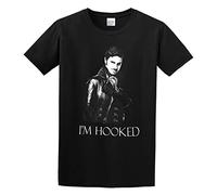 Once Upon A Time Im Hooked Captain Hook Unisex T-Shirt Printed tee Graphic Top Men Black Shirt XL