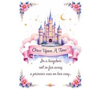 Once Upon a Time: Princess Baby Shower Hardcover Guest Book for Baby Girl: Whimsical Pink & Purple Fairytale Castle-Themed Baby Shower Sign-In Book ... Memory Pages & Advice Notes for Parents-to-Be
