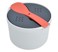 Onchadora de Arroz de Microondas, Vaporizador de Arroz de Microondas de 2 Litros, PP Spoon Lid Factor de Cocina No Vapor (GREEN) (ORANGE)