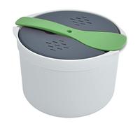 Onchadora de Arroz de Microondas, Vaporizador de Arroz de Microondas de 2 Litros, PP Spoon Lid Factor de Cocina No Vapor (GREEN)