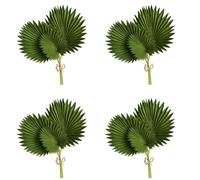 Onchdbfhuu 12 Piezas Hojas de Palma Artificiales Manojo de Plantas Falsas de Plástico Verde Hojas de Simulación Arreglo de Flores Decoración del Hogar