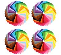 Onchdbfhuu 160 Piezas Cuadrados de Tela de Fieltro DIY Fieltro Colores Surtidos Textiles Telas Borrosas para Costura de álbumes de Recortes