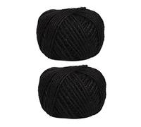 Onchdbfhuu 2Piezas Cuerda de Yute de 50M de Cuerda para Manualidades Album de Recortes Jardineria -Negro