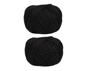 Onchdbfhuu 2Piezas Cuerda de Yute de 50M de Cuerda para Manualidades Album de Recortes Jardineria -Negro