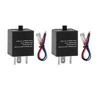 Onchdbfhuu 2X Relé Intermitente LED, Relé Intermitente LED Ajustable de 12 V Y 3 Pines, Intermitente Luz de Señal de para Motocicleta Automotriz