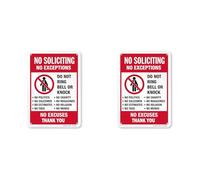 Onchdbfhuu 2X SeñAl de No Solicitar, DecoracióN Divertida para Puerta de Casa, Oficina, Patio Comercial, Metal Aluminio Libre de ÓXido, Sin Excusas, Sin Excepciones
