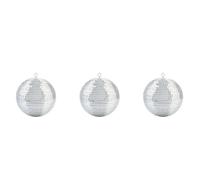 Onchdbfhuu 3X Efecto de IluminacióN de Escenario Colorido 8 Pulgadas 20 cm Bola de Brillo de Espejo de Discoteca DecoracióN de Fiesta de Navidad de Plata Ligera