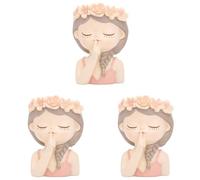 Onchdbfhuu 3X Kit de Maceta para Plantas Suculentas de Hadas Pequeñas con Orificio de Drenaje, Maceta para Cactus de Interior de 4 Pulgadas, Floreros Bonitos y Únicos, Decoraciones B