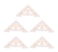 Onchdbfhuu 5piezas 8X8Cm Tallado en Madera Esquina Onlay Apliques Decoración Muebles Sin Pintar Calcomanías Diagonales