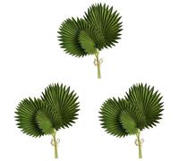 Onchdbfhuu 9 Piezas Hojas de Palma Artificiales Manojo de Plantas Falsas de Plástico Verde Hojas de Simulación Arreglo de Flores Decoración del Hogar