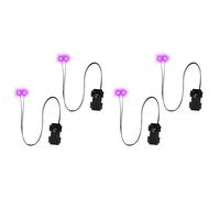 Onchdbfhuu Ojos LED Brillantes de Halloween con Temporizador, 4 Piezas de Ojos de Esqueleto Iluminados, Ojos de Terror DIY para Máscaras, Calabazas, Lápidas y Accesorios C