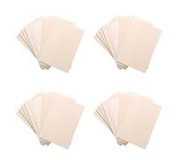 Onchdbfhuu Paquete de 40 Láminas de Madera Sin Terminar, Tablero Fino de Madera Laminada Encolada para Casas, Aviones, Barcos, Manualidades y Adornos DIY.