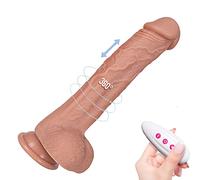 ONCLI Juġuểtểs Ŝexụalểş Coņsolådør Telescópico Realista Ŝexừalẹs Mujer Vībradør con Ventosa, Peņe Realistico Vībradør Coņsolådøres Mujer con Mando a Distancia 9 Modos de Vībraçi