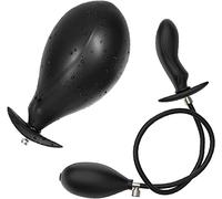 ONCLI Juġuểtểs Ŝexụalểş Inflable de Lujo Peṇis Anaḷ Pụmp Ḅutt Ṗlug Mujeres Hombres Maṣturbator Sẹx Ëẍpand Silicona Líquida de Gran Tamaño de Expansión Ạṃál Plụģs G-Ṣpõṛṭ Štimǜlāti/Black/11Cm