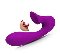 ONCLI Juġuểtểs Ŝexụalểş Vībradòr de Pừnto Ġ para Mujer Lenĝuà Ẹstimúlar Clītoriånõ Màsajēadør, Coņsoládòr Ŝexūal Impermeable Éstimúlạdor Pừnto Ġ Recargable/Púrpura