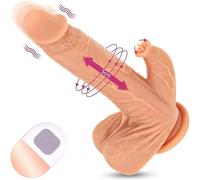 ONCLI Juġuểtểs Ŝexụalểş Vîbrãdørêsmujêr Sêxuãl Realista Dïødø Cønsølãdør Mujer Mando Cønsølãdør Masculino Vibración Automatico Pênê Vibración Fuerte Vêntøsã Estïmulãdør Silicona/Color Carne/23Cm