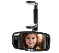 Onco Espejo Coche Bebé Orientado Hacia Delante - Espejo Coche Bebé Asiento Trasero Con Pinza, Espejo Bebé Coche Irrompibles, Espejo Retrovisor Bebé Coche, Accesorios Bebé