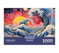 Onda del Océano Puzzle Imposible,desafío for Adults Entretenimiento Creativo 1000 Piezas Obra De Arte De Juego De para Adultos, Regalos A Partir De 14 Años 70x50cm/1000pcs