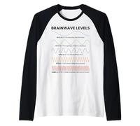 Ondas cerebrales Alfa Beta Theta Delta Gamma Frecuencias Camiseta Manga Raglan