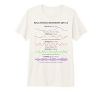 Ondas cerebrales Patrones de frecuencia Ciencia mínima Estética Camiseta Premium