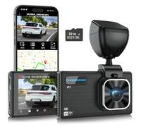 ONDASHCAM O1 4K Dash Cam with Built-in WiFi GPS, 2160P UHD Dash Camera for Cars, 3.5" LCD Dashcam for Cars with 32GB Card, 170° Wide Angle, WDR, Night Vision, G-Sensor, Parking Mode, Support 512GB Max