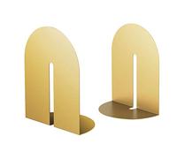 Ondeam Sujetalibros de Pasarela para Libros,1 Par de Sujetalibros de Arco Metálico de Moda Simplicidad para Estantes de Oficina Hogar Cocina Adultos
