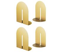 Ondeam Sujetalibros de Pasarela para Libros,2 Par de Sujetalibros de Arco Metálico de Moda Simplicidad para Estantes de Oficina Hogar Cocina Adultos