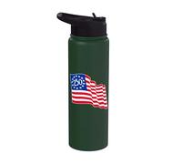 Ondeando la bandera de Betsy Ross 250 Stainless Steel Insulated Water Bottle
