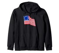 Ondeando la Bandera de Betsy Ross Sudadera con Capucha