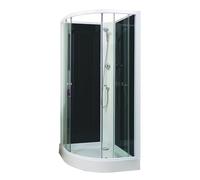 ONDÉE, Mueble de Apoyo NEMOO, Encimera Cerámica Doble Lavabo, 3 Cajones Cierre Progresivo, Asas Redondas Blancas, Entregado en Kit, Ancho 120cm, Verde Agua