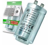 Сondensador de Arranque para Secadora 8uF con el Código Original 1250020334 1250020201 1250020300 1250020326 para Zanussi para Electrolux para Aeg - Garantía de 5 Años - ONIX TECH