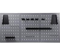 Ondis24 grandes herramientas pared 120 x 60 cm de pared con orificios 22 - Gancho piezas Surtido Taller de metal