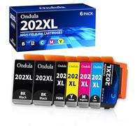 Ondula 202XL Cartuchos de Tinta compatibles con Epson 202XL 202 XL para Epson Expression Premium XP-6100 XP-6000 XP-6105 XP-6001 XP-6005 (Paquete de 6)