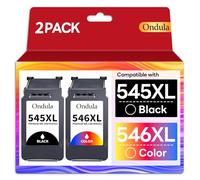 Ondula 545XL 546XL Compatible para Canon Impresora 545 546 XL PG-545XL CL-546XL para Canon Pixma TS3350 MX495 TR4550 TS3150 TR4551 MG2550s MG2555s TS3151 MG3050 MG2950 MG2950 TS205. (negro, color)