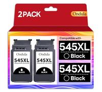 Ondula 545XL PG 545XL Black Compatible para Canon PG 545 XL Cartuchos de Impresora para Canon Pixma TS3350 MX495 TR4550 TS3150 TR4551 MG2550s MG2555s TS3151 MG3050 MG2950 TS205 (2 Negros)