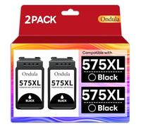 Ondula 575XL Cartuchos de Tinta PG-575XL Compatibles con Canon 575 XL para Canon TS3550i TS3751i TS3551i TS3750i TS3752i TR4750i TR4751i TR4756i (2 Negro)