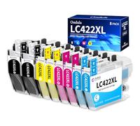 Ondula LC422XL Cartucho de Tinta Compatible con Brother LC422 LC-422XL LC-422XLVAL Multipack para MFC-J5340DW MFC-J5345DW MFC-J5740DW MFC-J6540DW MFC-J6940DW Printer (2Negro 2Cian 2Magenta 2Amarillo)
