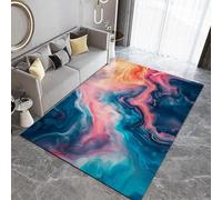 Ondulaciones Del Agua Del Remolino Alfombra Salón Pelo Corto Arte Abstracto Lavable Fluffy Estilo Antideslizantes Alfombras Decorativas para Salón Dormitorio Y Zonas Interiores 150x210 cm Q-51
