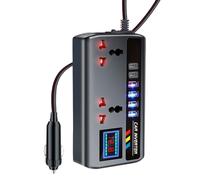 Onduleur de voiture - onduleurs de véhicule | Convertisseur des voiture | Convertisseur 12V/24V 220V | Chargeur portable 3 ports USB pours voitures, chargeurs rapide, convertisseurs pour adult