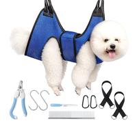 ondware Hamaca de aseo para perros para recortar uñas, kit de arnés de aseo para mascotas, hamaca de retención segura para perros para gatos y perros pequeños, suministros de aseo para el hogar
