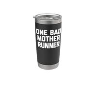 One Bad Mother Runner - Camiseta divertida para corredor de maratón Vaso térmico de acero inoxidable de doble pared